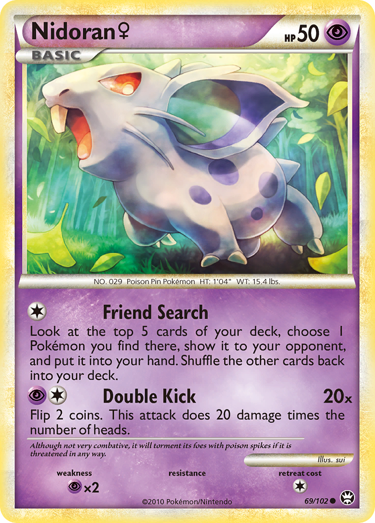Nidoran (69/102) (Female) [HeartGold & SoulSilver: Triumphant] | Pegasus Games WI