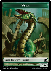 Spirit (0018) // Wurm Double-Sided Token [Ravnica Remastered Tokens] | Pegasus Games WI