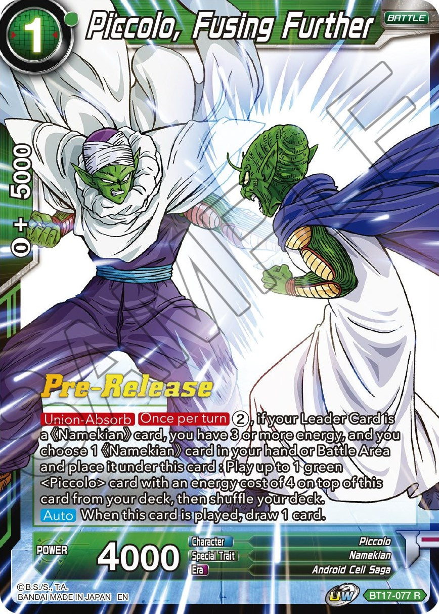 Piccolo, Fusing Further (BT17-077) [Ultimate Squad Prerelease Promos] | Pegasus Games WI