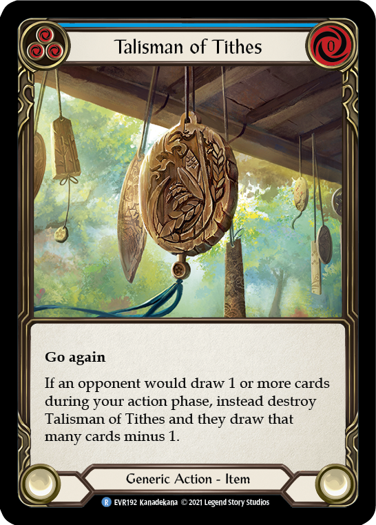 Talisman of Tithes [EVR192] (Everfest)  1st Edition Cold Foil | Pegasus Games WI