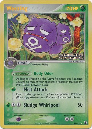 Weezing (33/113) (Stamped) [EX: Delta Species] | Pegasus Games WI