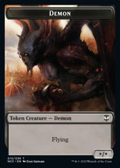 Demon // Copy Double-Sided Token [Streets of New Capenna Commander Tokens] | Pegasus Games WI