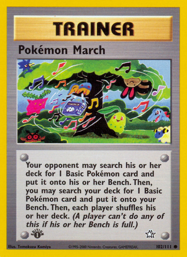 Pokemon March (102/111) [Neo Genesis 1st Edition] | Pegasus Games WI