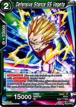 Defensive Stance SS Vegeta (BT5-059) [Miraculous Revival] | Pegasus Games WI