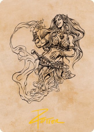 Djinni Windseer (Showcase) Art Card (Gold-Stamped Signature) [Dungeons & Dragons: Adventures in the Forgotten Realms Art Series] | Pegasus Games WI