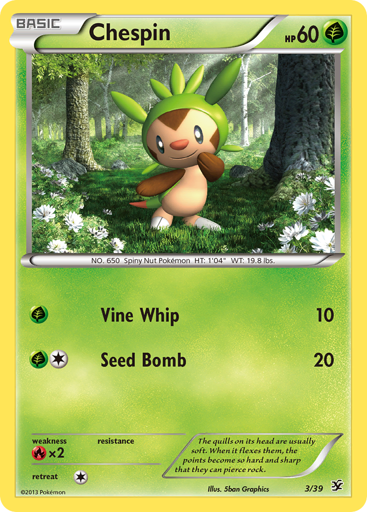 Chespin (3/39) [XY: Kalos Starter Set] | Pegasus Games WI