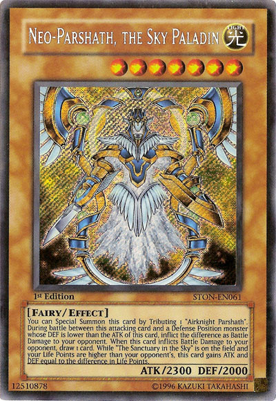 Neo-Parshath, The Sky Paladin [STON-EN061] Secret Rare | Pegasus Games WI