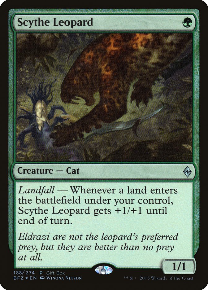 Scythe Leopard (Gift Box) [Battle for Zendikar Promos] | Pegasus Games WI