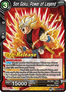 Son Goku, Power of Legend (BT10-128) [Rise of the Unison Warrior Prerelease Promos] | Pegasus Games WI
