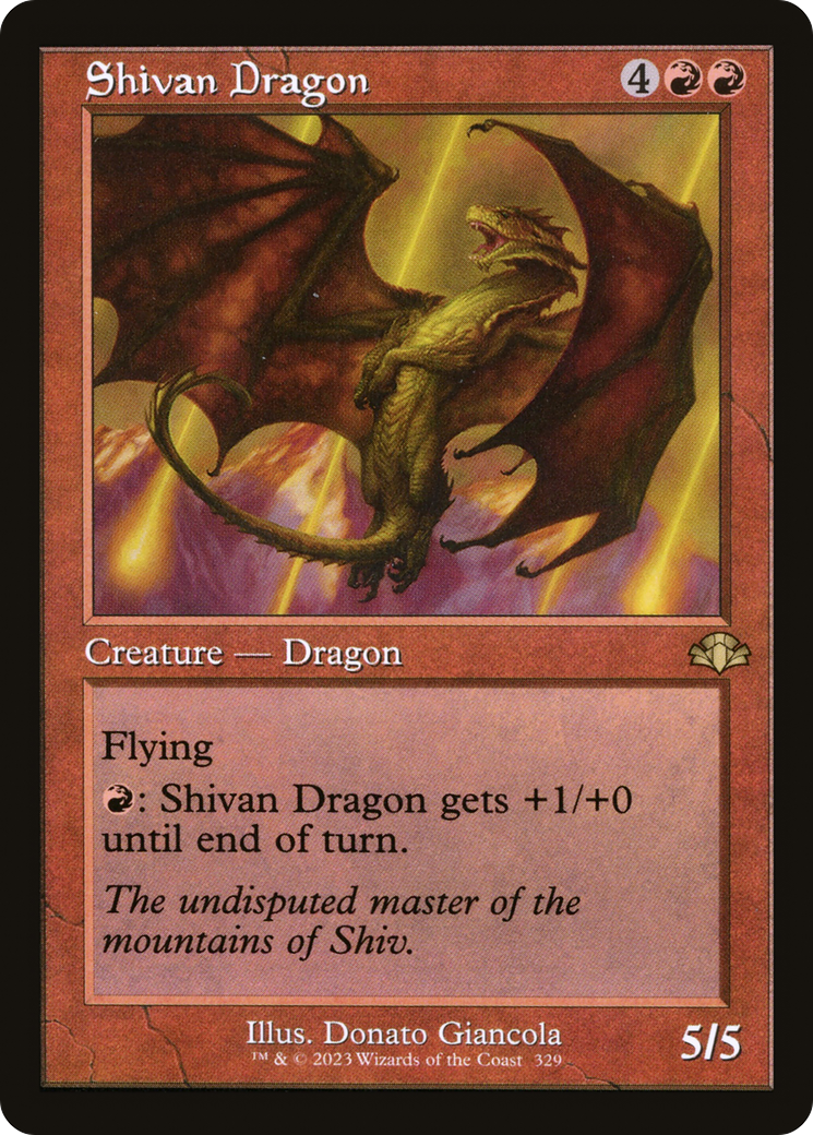 Shivan Dragon (Retro) [Dominaria Remastered] | Pegasus Games WI