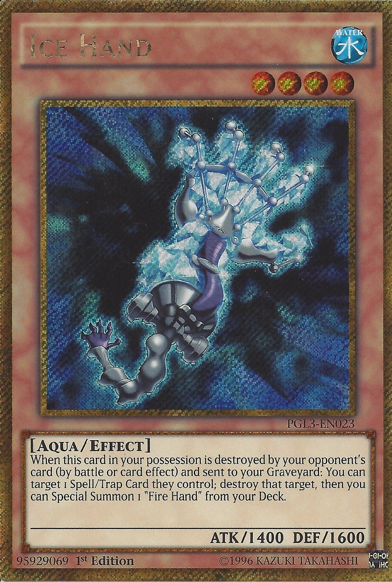 Ice Hand [PGL3-EN023] Gold Secret Rare | Pegasus Games WI