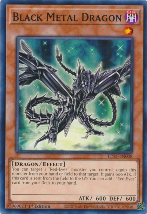 Black Metal Dragon [LDS1-EN008] Common | Pegasus Games WI