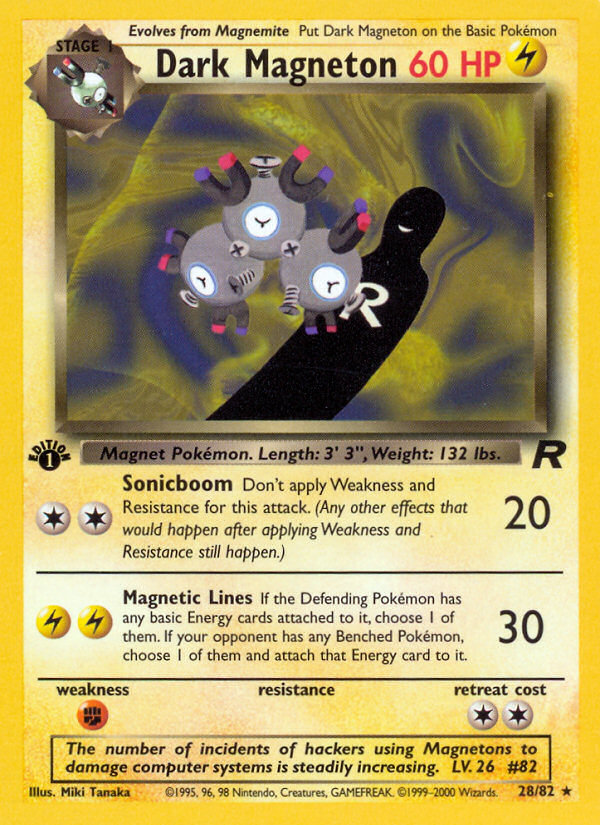 Dark Magneton (28/82) [Team Rocket 1st Edition] | Pegasus Games WI