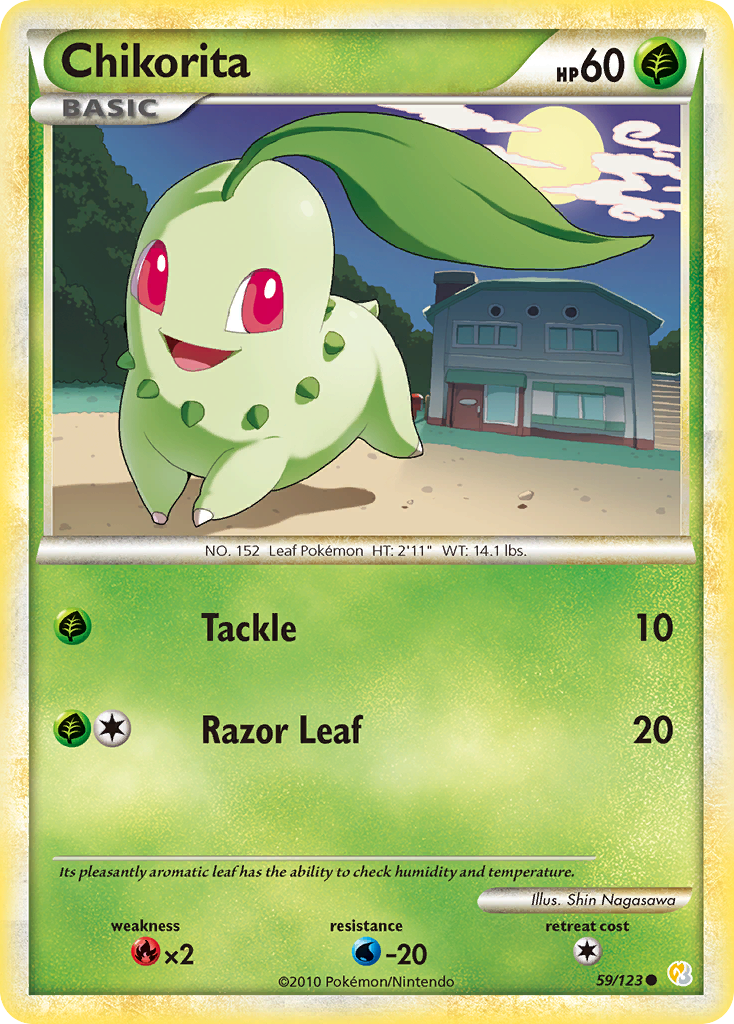 Chikorita (59/123) [HeartGold & SoulSilver: Base Set] | Pegasus Games WI