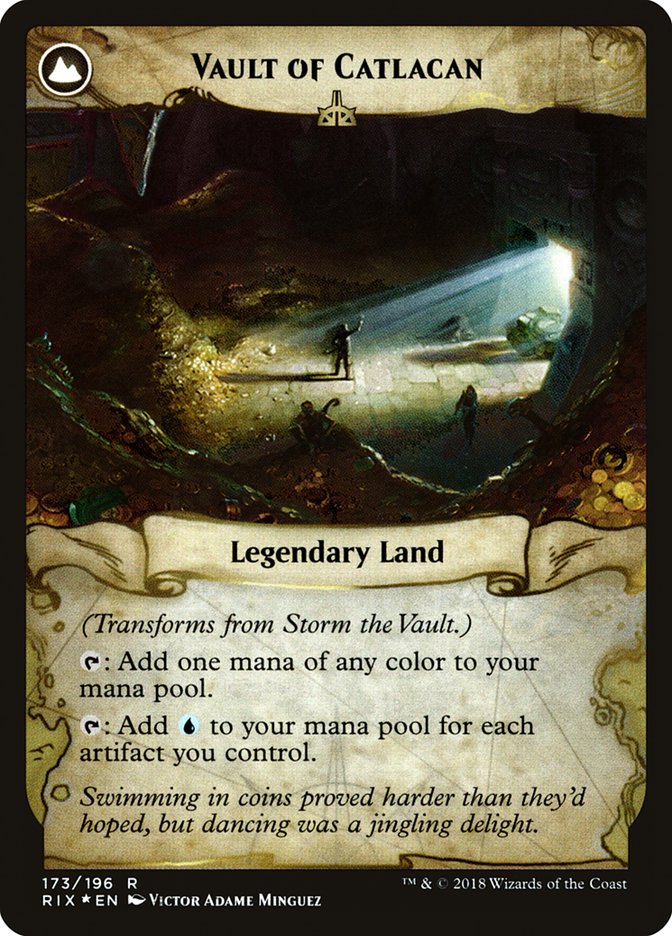 Storm the Vault // Vault of Catlacan [Rivals of Ixalan Prerelease Promos] | Pegasus Games WI