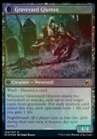 Graveyard Trespasser // Graveyard Glutton [Innistrad: Midnight Hunt Prerelease Promos] | Pegasus Games WI
