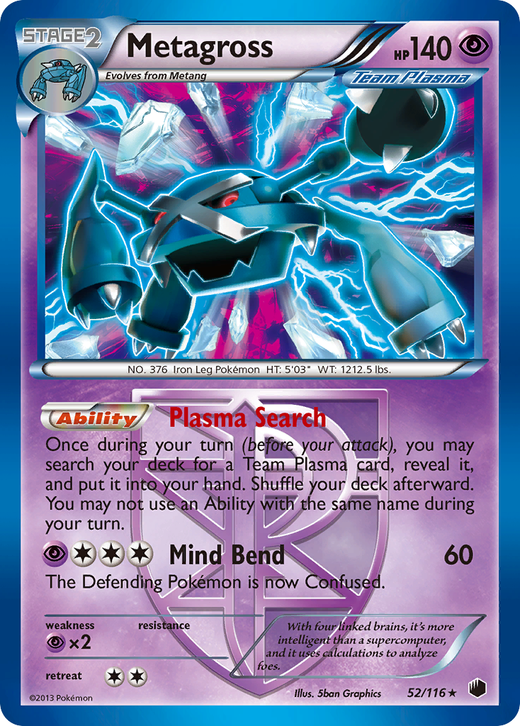 Metagross (52/116) [Black & White: Plasma Freeze] | Pegasus Games WI