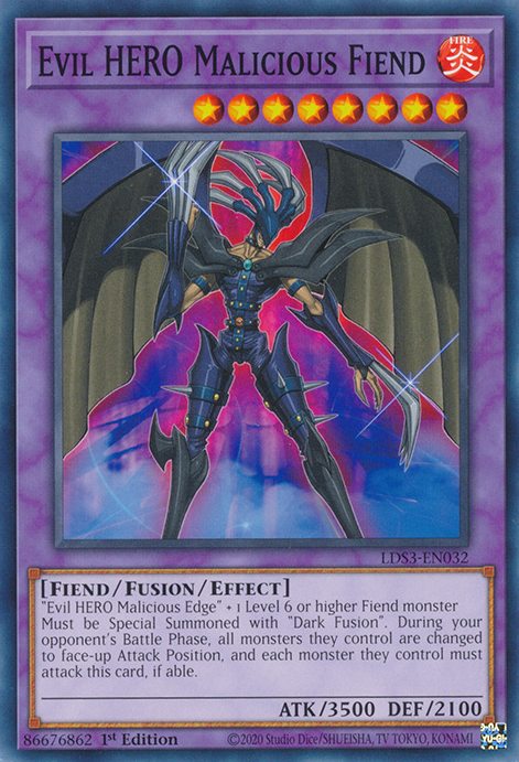 Evil HERO Malicious Fiend [LDS3-EN032] Common | Pegasus Games WI