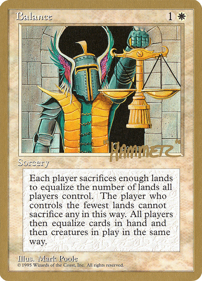 Balance (Shawn "Hammer" Regnier) [Pro Tour Collector Set] | Pegasus Games WI