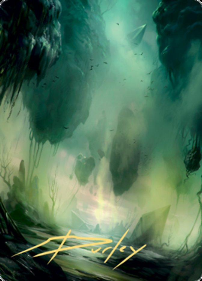 Swamp 1 Art Card (Gold-Stamped Signature) [Zendikar Rising Art Series] | Pegasus Games WI