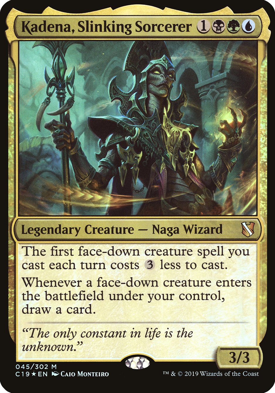 Kadena, Slinking Sorcerer (Oversized) [Commander 2019 Oversized] | Pegasus Games WI