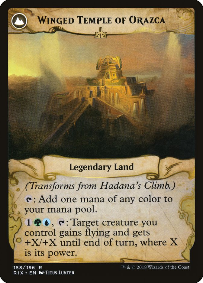 Hadana's Climb // Winged Temple of Orazca [Rivals of Ixalan] | Pegasus Games WI