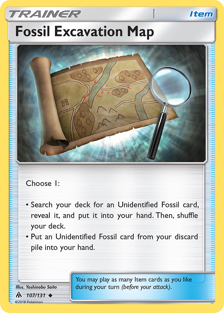 Fossil Excavation Map (107/131) [Sun & Moon: Forbidden Light] | Pegasus Games WI