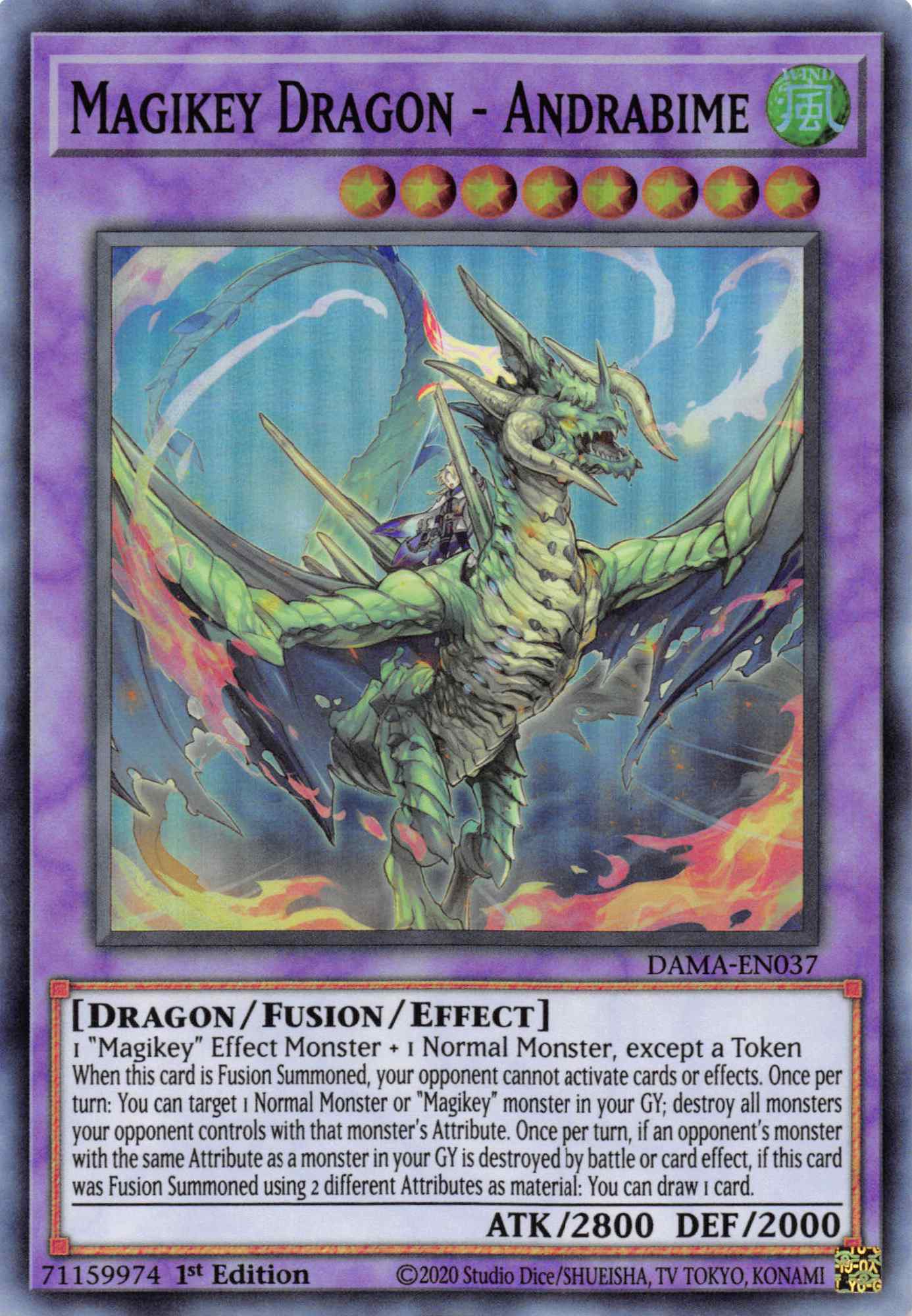 Magikey Dragon - Andrabime [DAMA-EN037] Super Rare | Pegasus Games WI