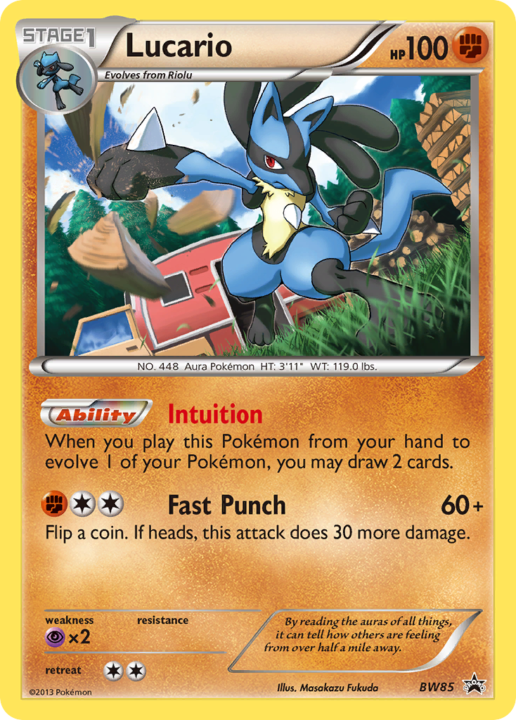 Lucario (BW85) [Black & White: Black Star Promos] | Pegasus Games WI