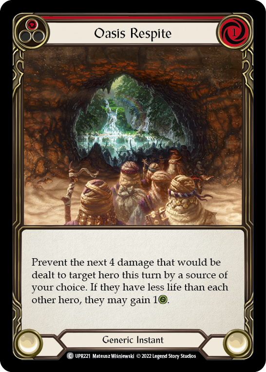 Oasis Respite (Red) [UPR221] (Uprising)  Rainbow Foil | Pegasus Games WI