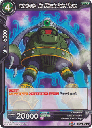 Koichiarator, the Ultimate Robot Fusion [DB2-142] | Pegasus Games WI