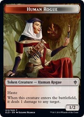 Human Rogue // Food (15) Double-Sided Token [Throne of Eldraine Tokens] | Pegasus Games WI