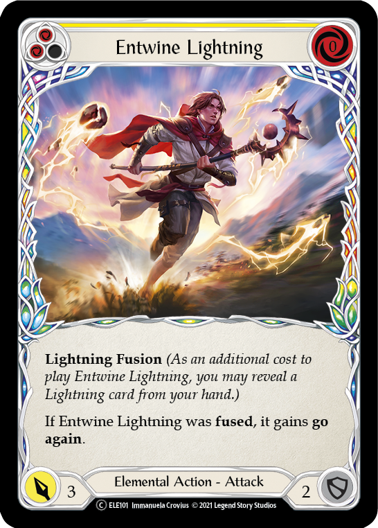 Entwine Lightning (Yellow) [U-ELE101] Unlimited Rainbow Foil | Pegasus Games WI