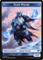 Human Warrior // Giant Wizard Double-Sided Token [Kaldheim Tokens] | Pegasus Games WI