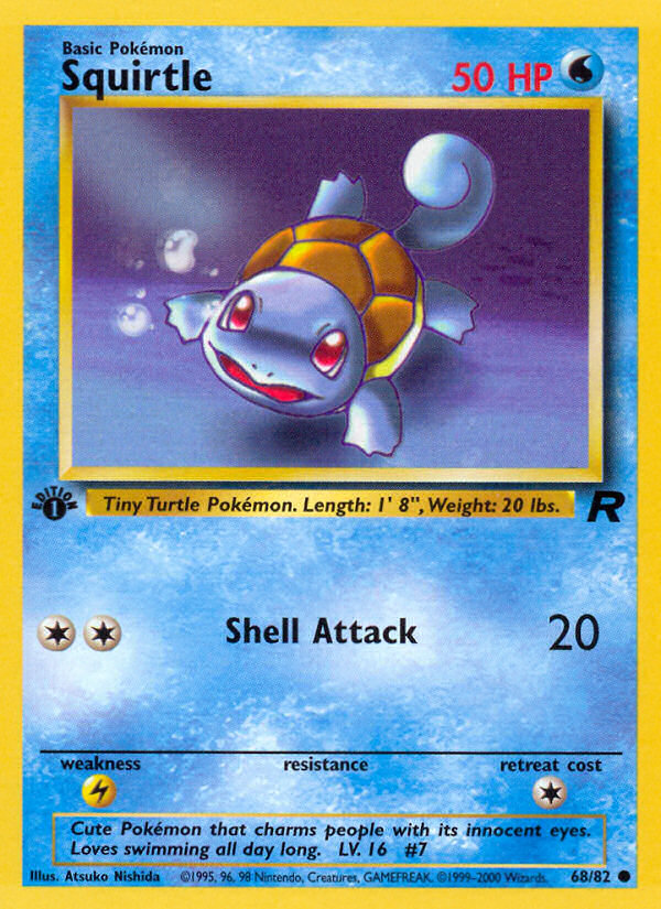 Squirtle (68/82) [Team Rocket 1st Edition] | Pegasus Games WI