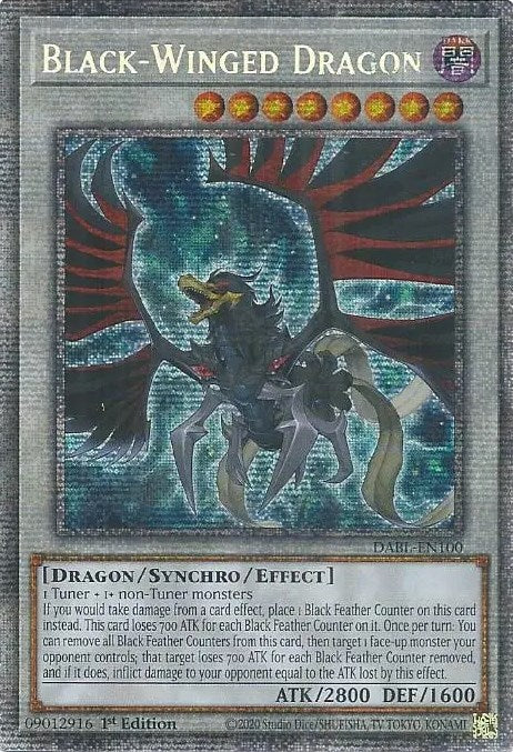 Black-Winged Dragon [DABL-EN100] Starlight Rare | Pegasus Games WI