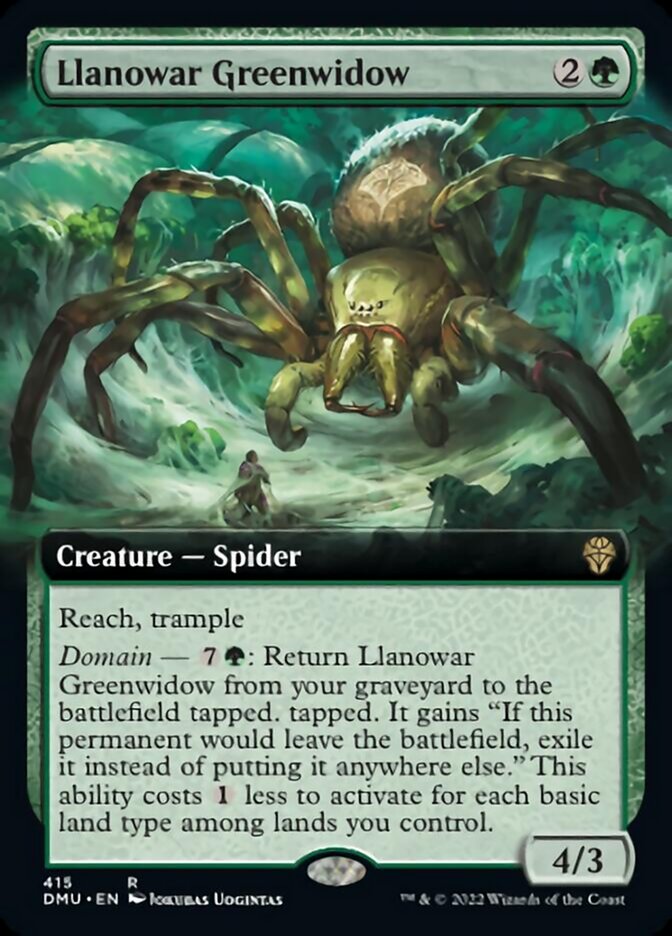 Llanowar Greenwidow (Extended Art) [Dominaria United] | Pegasus Games WI