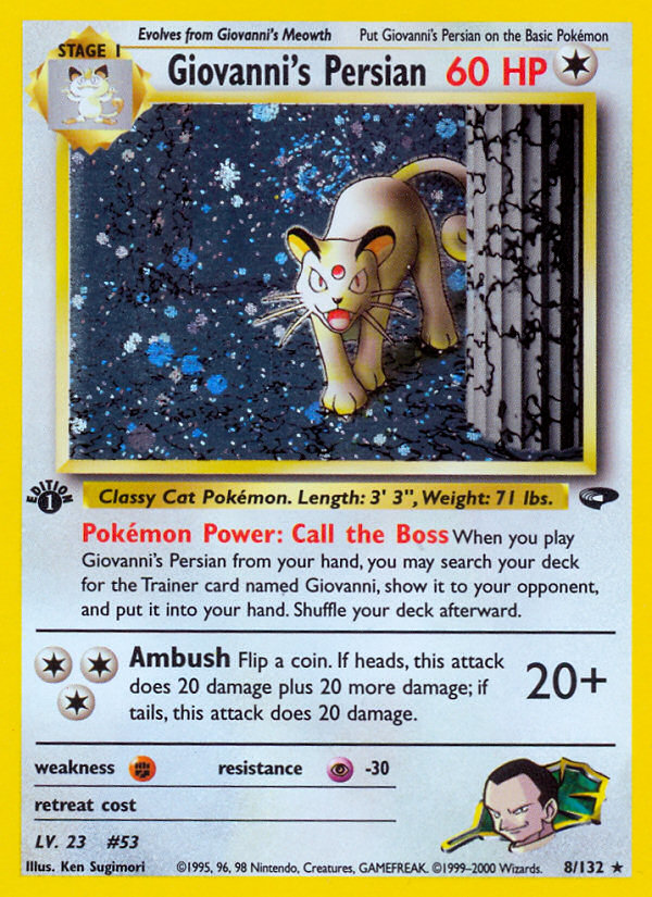 Giovanni's Persian (8/132) [Gym Challenge 1st Edition] | Pegasus Games WI
