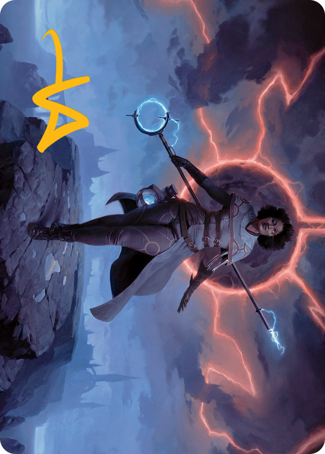 Rona, Herald of Invasion Art Card (Gold-Stamped Signature) [March of the Machine Art Series] | Pegasus Games WI