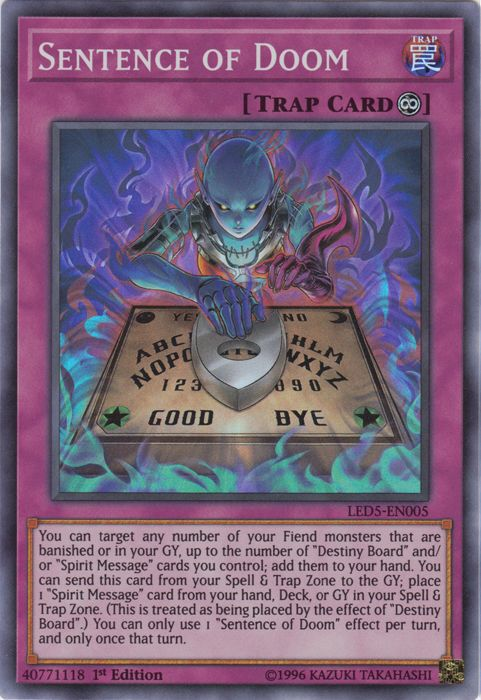 Sentence of Doom [LED5-EN005] Super Rare | Pegasus Games WI
