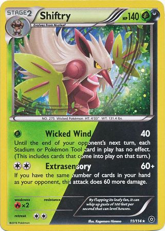 Shiftry (11/114) (Cosmos Holo) [XY: Steam Siege] | Pegasus Games WI