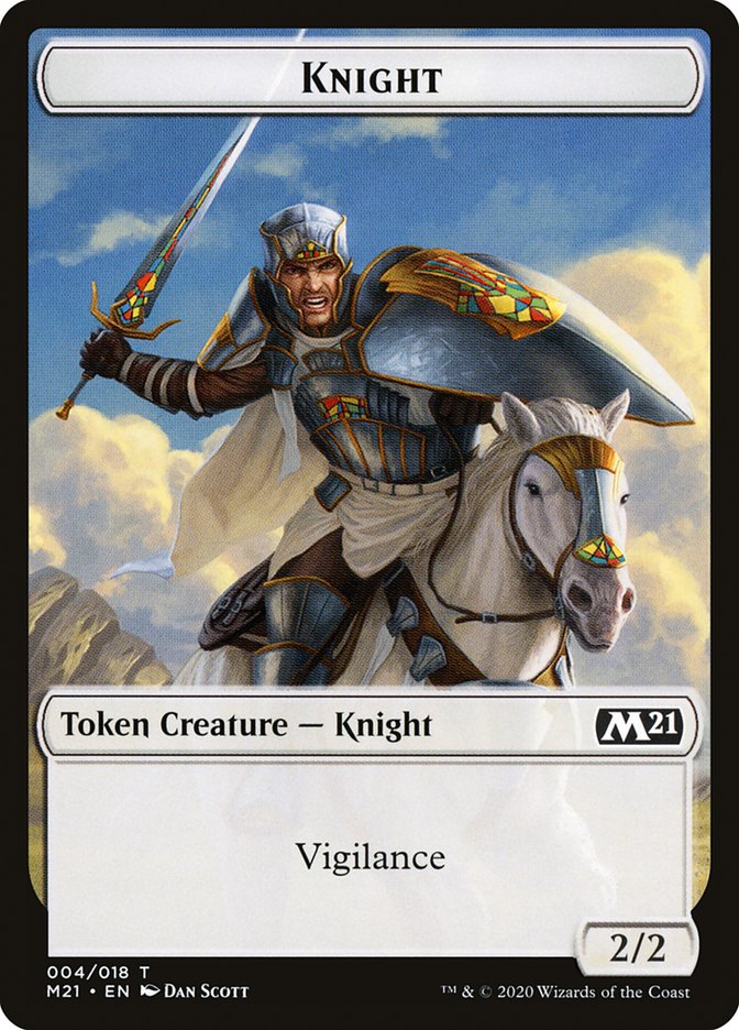 Knight Token [Core Set 2021 Tokens] | Pegasus Games WI
