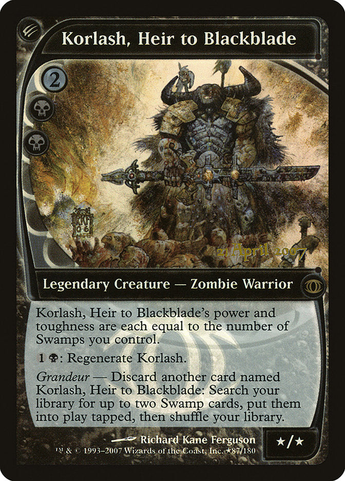 Korlash, Heir to Blackblade [Future Sight Promos] | Pegasus Games WI