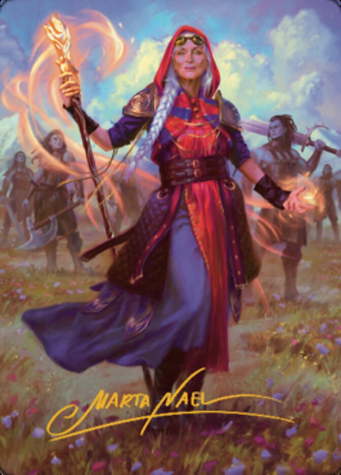 Jaya, Fiery Negotiator Art Card 1 (Gold-Stamped Signature) [Dominaria United Art Series] | Pegasus Games WI