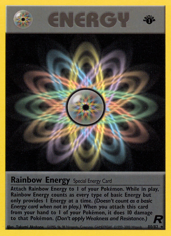 Rainbow Energy (80/82) [Team Rocket 1st Edition] | Pegasus Games WI