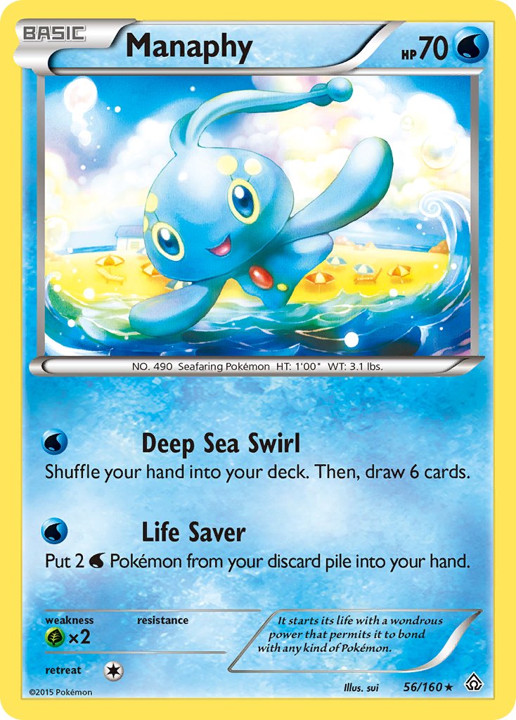 Manaphy (56/160) (Battle Arena Deck Exclusive) (Theme Deck Exclusive) [XY: Primal Clash] | Pegasus Games WI