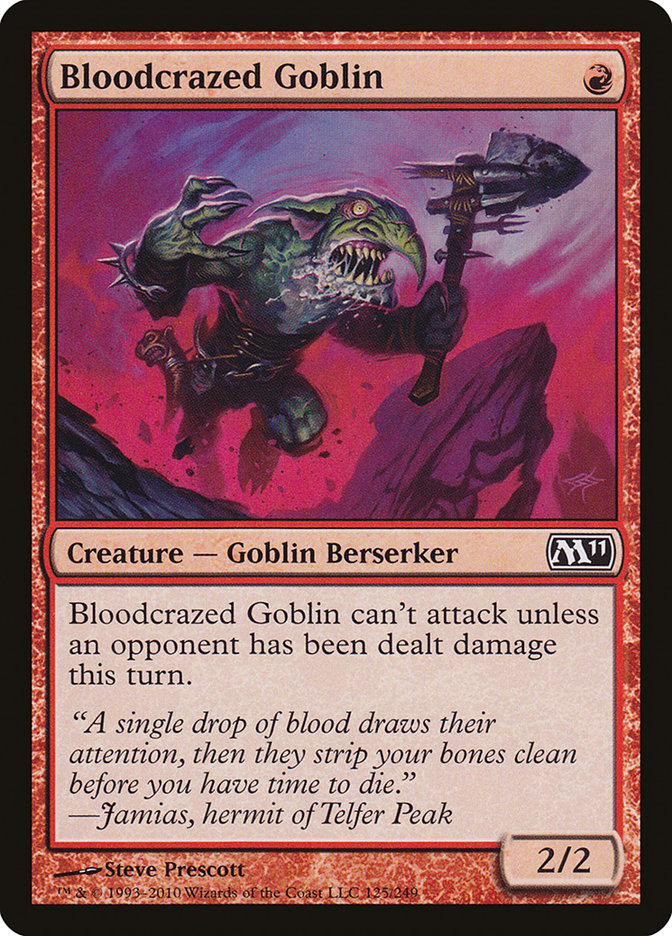 Bloodcrazed Goblin [Magic 2011] | Pegasus Games WI