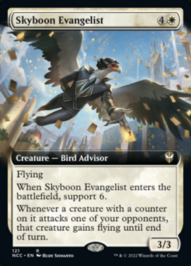 Skyboon Evangelist (Extended Art) [Streets of New Capenna Commander] | Pegasus Games WI