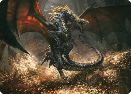 Cavern-Hoard Dragon Art Card [The Lord of the Rings: Tales of Middle-earth Art Series] | Pegasus Games WI