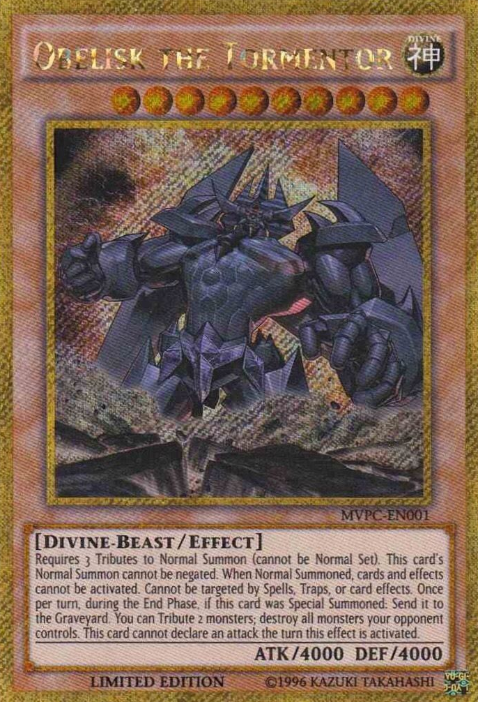 Obelisk the Tormentor [MVPC-EN001] Gold Secret Rare | Pegasus Games WI